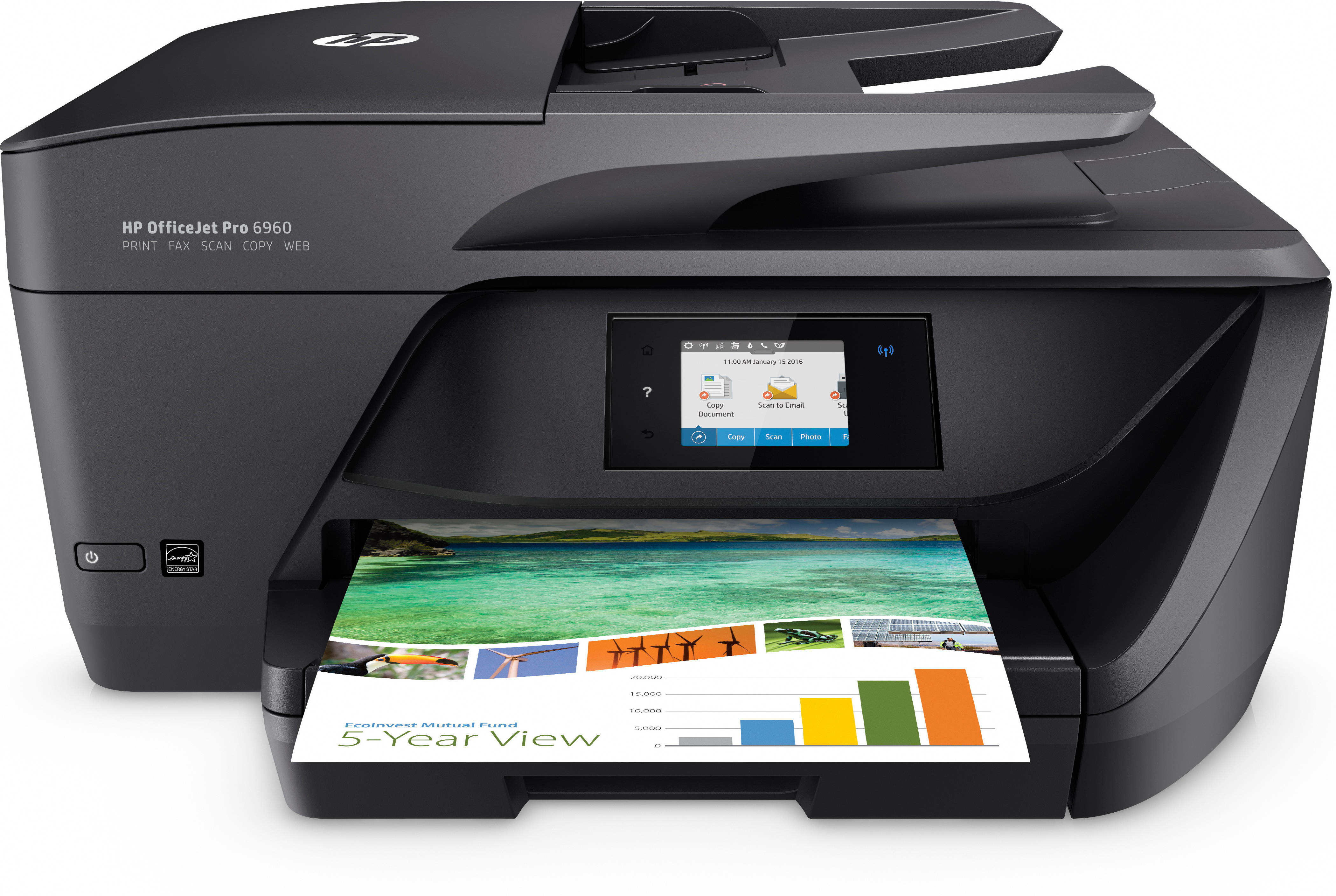 Hp Officejet Pro Color Inkjet Print Scan Copy Fax Wifi Ethernet