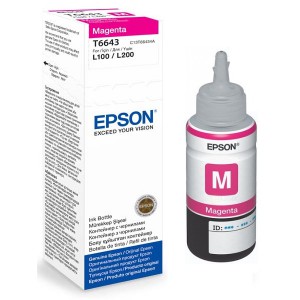 Bouteille d'encre Epson d'origine Epson 664 M (T6643) Magenta